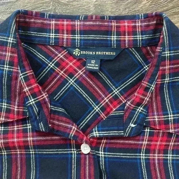 Brooks Brothers Woman’s Size 12 Multicolor Plaid Button Up Shirt - Picture 2 of 12
